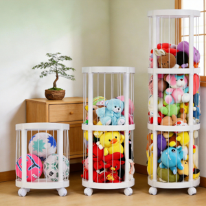 Round Roman-Column Style Storage Rack（Elastic  Rope Design)