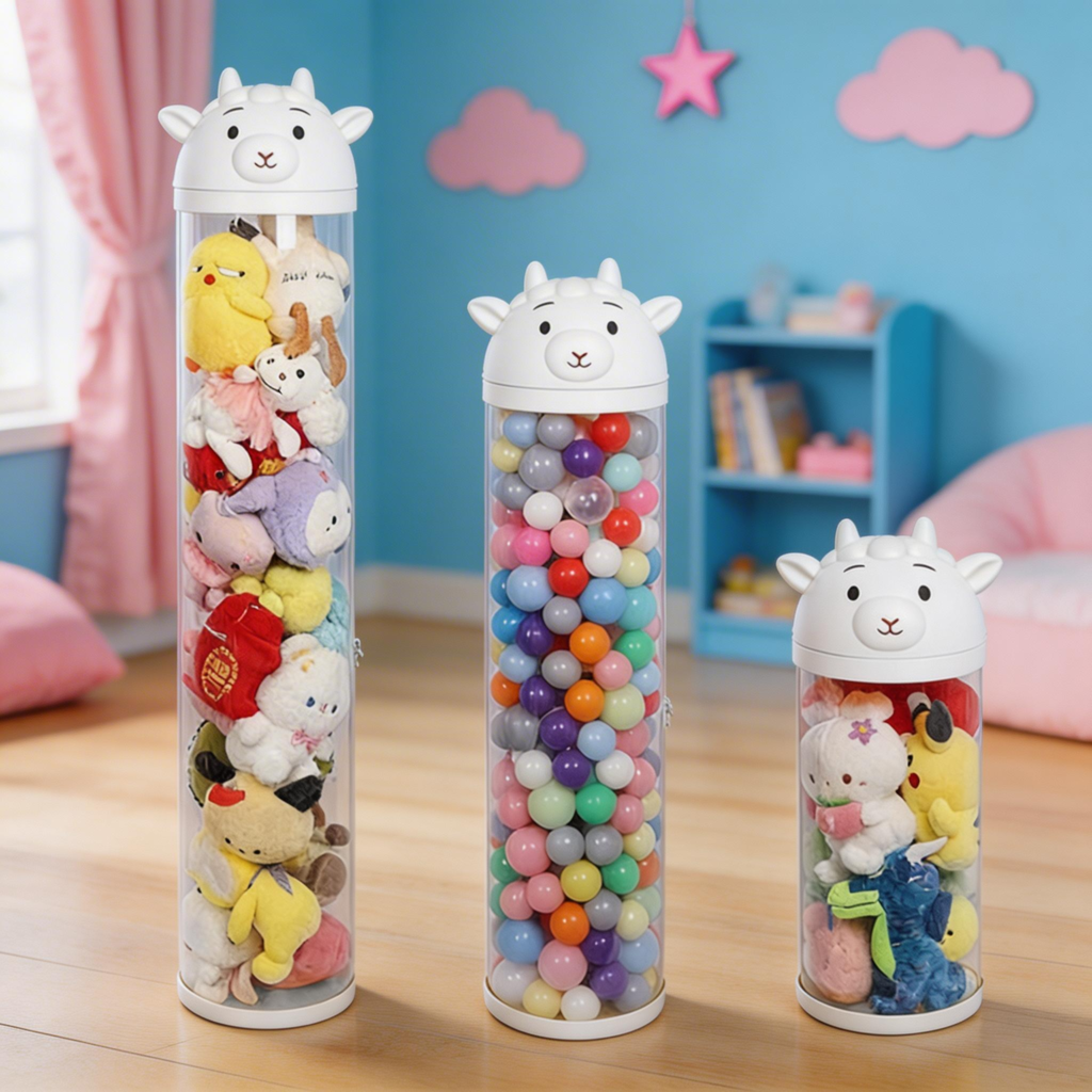 Sheep-Shaped Transparent Storage Bins