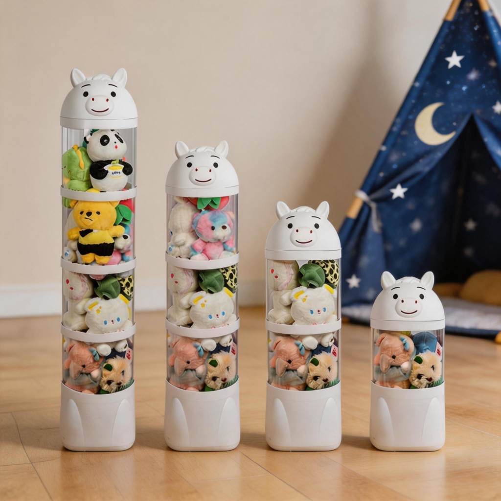 White Pony Multi-Tier Storage Bins