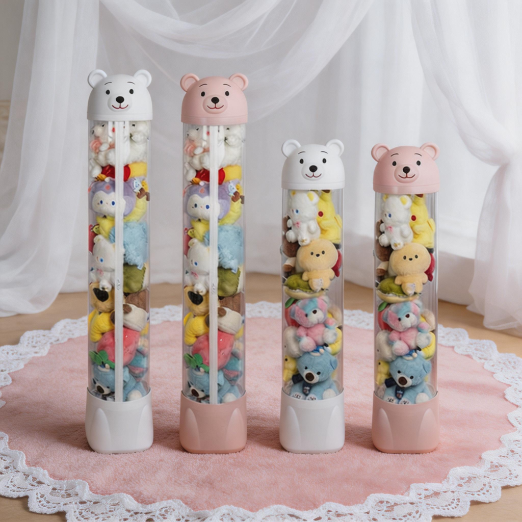 Transparent Bear-Shaped Storage Bins