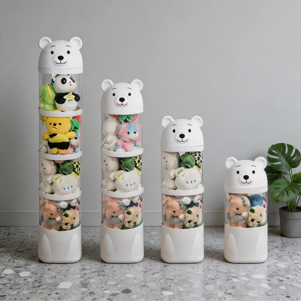 Bear-Shaped Toy Storage Bins