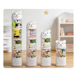 White Bear-Shaped Multi-Tier Storage Bins