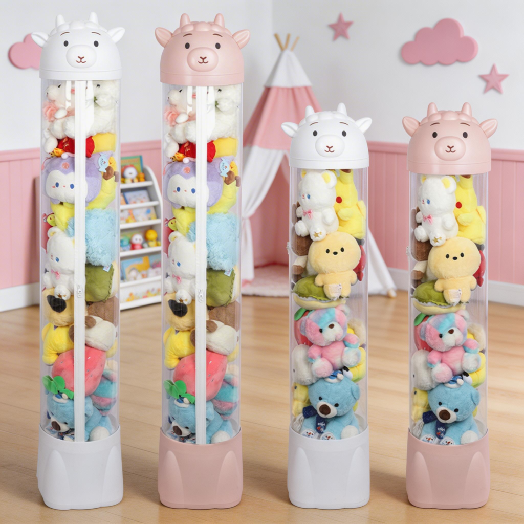 Animal-Themed Transparent Storage Bins