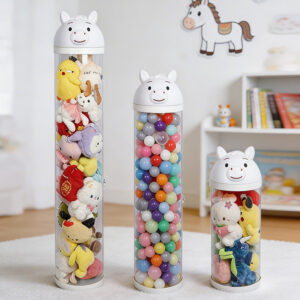 Pony-Shaped Transparent Storage Bins